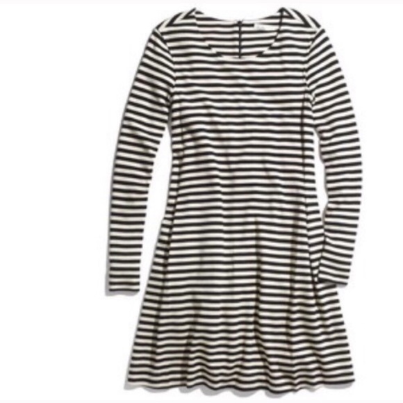Madewell striped long sleeve diary dress pockets - Picture 3 of 8